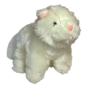 Webkinz Lil’ Kinz Persian Cat Ganz HS110 White Fluff Stuffed Animal Plus No Code